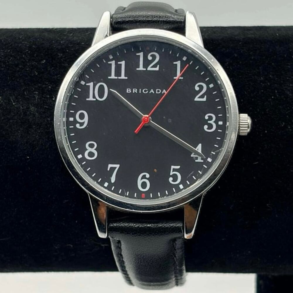 Silver & Black Brigada Watch